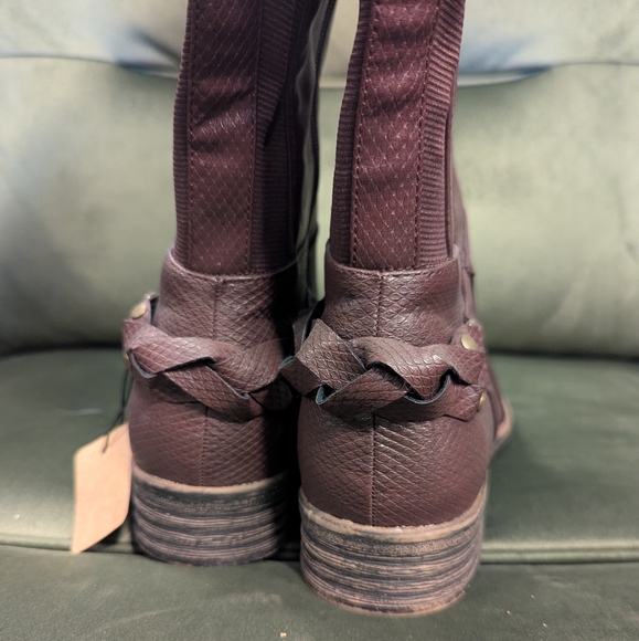 New EWC W/O Box Maurice's Faux Leather Boots Size 8W With Extra Wide Calf - Picture 2 of 9